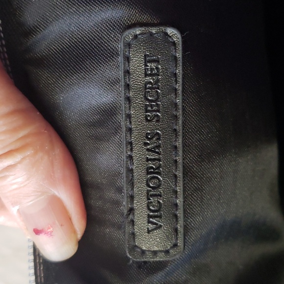 Victoria's Secret Zippered Canvas Travel / Toiletry Bag - Dark Brown color. - Picture 7 of 14